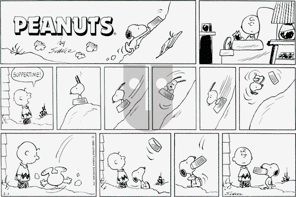 Peanuts - Sunday February 7, 1988 Comic Strip
