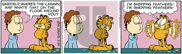 Garfield on Saturday February 22, 2003 Comic Strip
