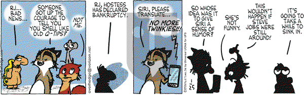 Over the Hedge on Wednesday January 25, 2012 Comic Strip
