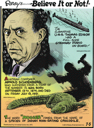 Ripley's Believe It or Not on Friday July 5, 2013 Comic Strip