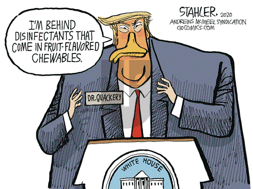 Jeff Stahler on Saturday April 25, 2020 Comic Strip