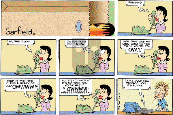 Garfield on Sunday April 27, 2008 Comic Strip