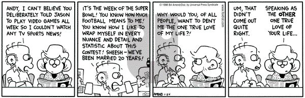 FoxTrot - Saturday January 24, 1998 Comic Strip