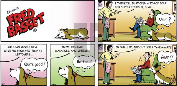 Fred Basset on Sunday December 27, 2015 Comic Strip