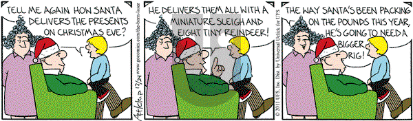 The Born Loser on Saturday December 24, 2011 Comic Strip