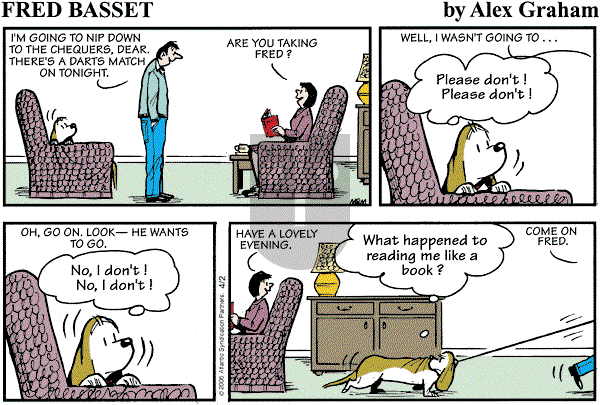 Fred Basset on Sunday April 2, 2006 Comic Strip