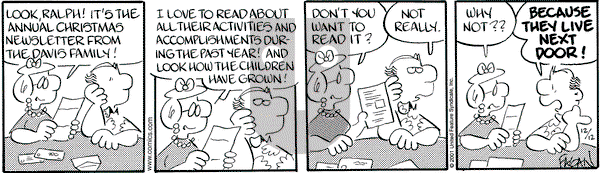 Drabble on Wednesday December 12, 2001 Comic Strip