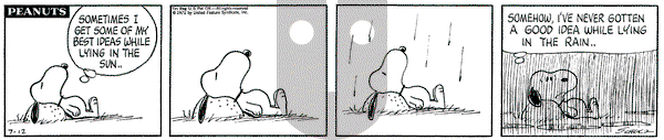 Peanuts on Monday July 12, 1971 Comic Strip
