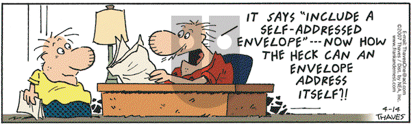 Frank and Ernest on Saturday April 14, 2007 Comic Strip