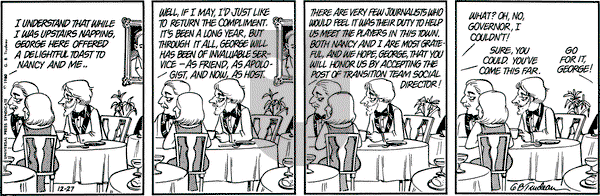 Doonesbury on Saturday December 27, 1980 Comic Strip