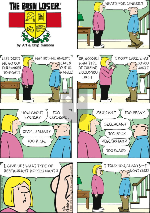 The Born Loser on Sunday June 16, 2013 Comic Strip