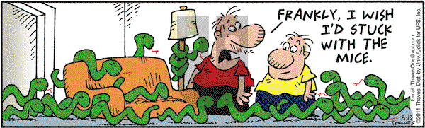 Frank and Ernest on Saturday August 13, 2011 Comic Strip