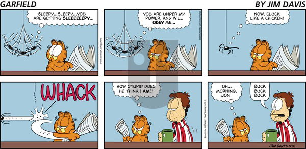 Garfield on Sunday May 31, 2015 Comic Strip