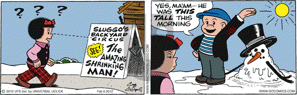 Nancy on Thursday February 9, 2012 Comic Strip