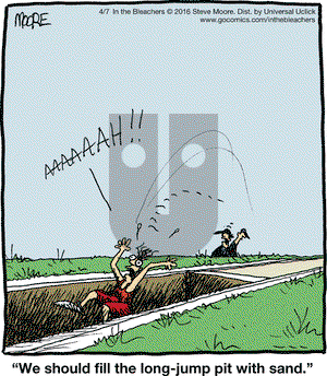In the Bleachers on Thursday April 7, 2016 Comic Strip
