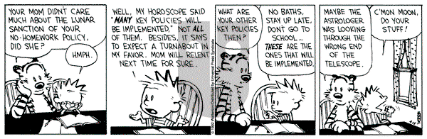 Calvin and Hobbes on Wednesday April 15, 1992 Comic Strip