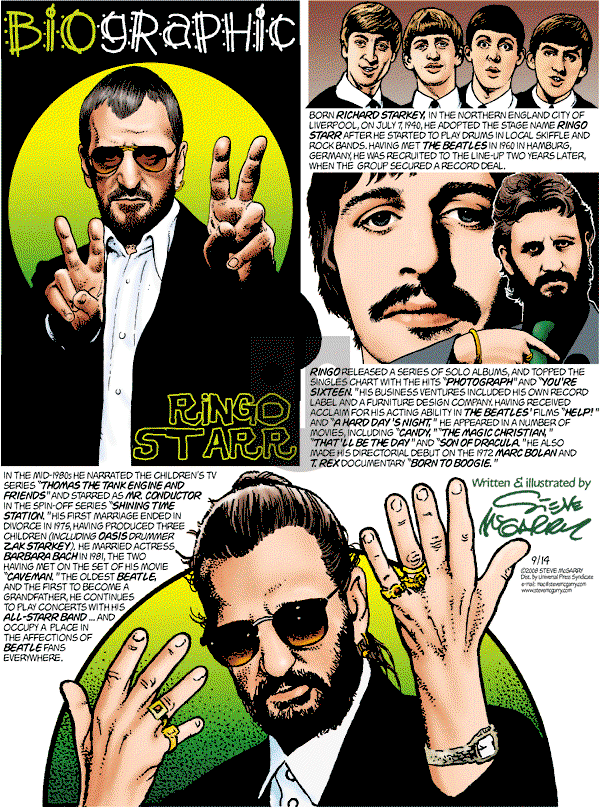 Biographic on Sunday September 14, 2008 Comic Strip