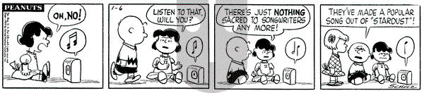 Peanuts on Tuesday January 6, 1959 Comic Strip