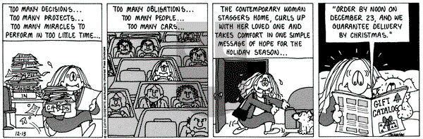Cathy Classics on Saturday December 13, 1997 Comic Strip
