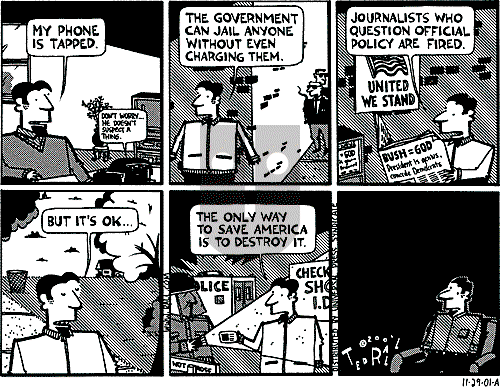 Ted Rall on Thursday November 29, 2001 Comic Strip