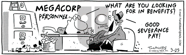 Frank and Ernest on Wednesday September 25, 1996 Comic Strip