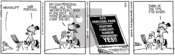 Over the Hedge on Saturday April 17, 1999 Comic Strip