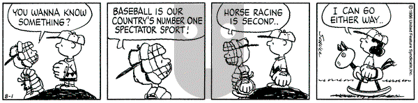 Peanuts on Friday August 1, 1986 Comic Strip