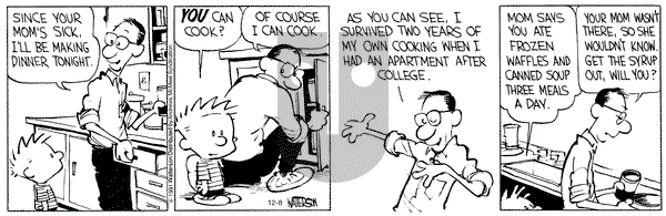 Calvin and Hobbes - Wednesday December 8, 2021 Comic Strip