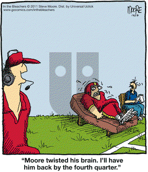 In the Bleachers on Saturday December 17, 2011 Comic Strip