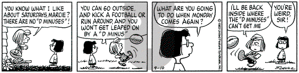 Peanuts on Saturday September 10, 1983 Comic Strip