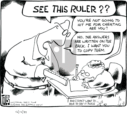 Tom Toles - Sunday December 12, 1999 Comic Strip
