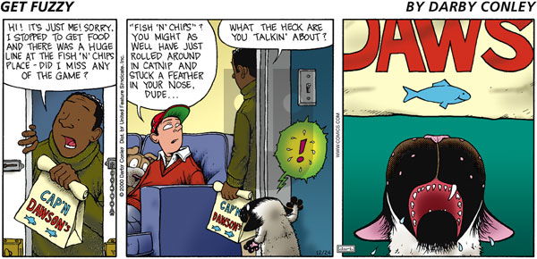 Get Fuzzy on Friday March 23, 2001 Comic Strip