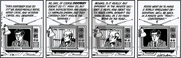 Doonesbury on Friday July 16, 1976 Comic Strip