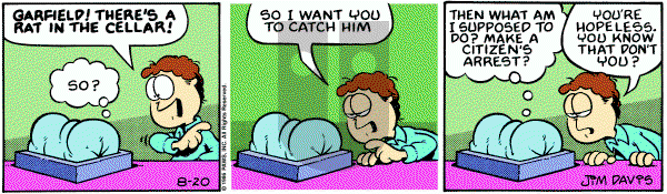 Garfield on Wednesday August 20, 1986 Comic Strip