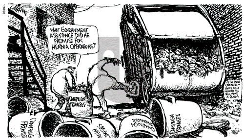 Pat Oliphant on Monday January 18, 1993 Comic Strip