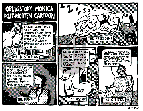 Ted Rall on Monday February 22, 1999 Comic Strip