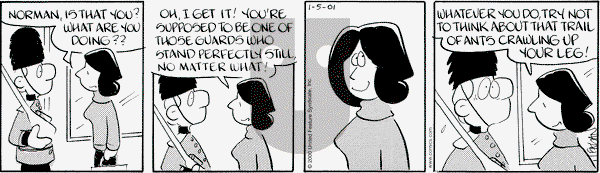Drabble on Sunday January 14, 2001 Comic Strip