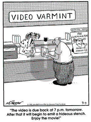 Close to Home on Sunday October 1, 1995 Comic Strip
