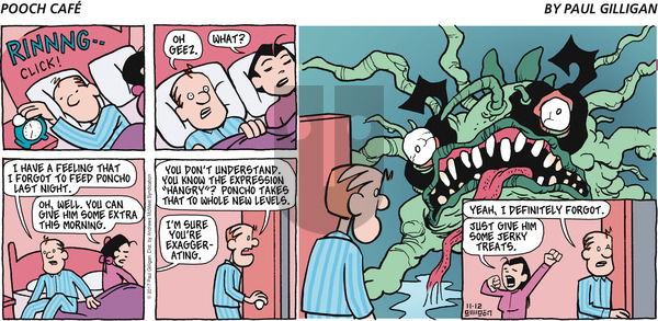 Pooch Cafe on Sunday November 12, 2017 Comic Strip