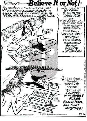 Ripley's Believe It or Not on Wednesday December 6, 2000 Comic Strip
