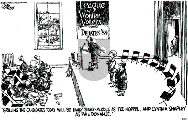 Pat Oliphant - Friday January 20, 1984 Comic Strip