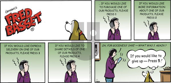 Fred Basset on Sunday February 7, 2021 Comic Strip