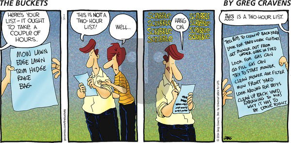 The Buckets on Sunday July 13, 2014 Comic Strip