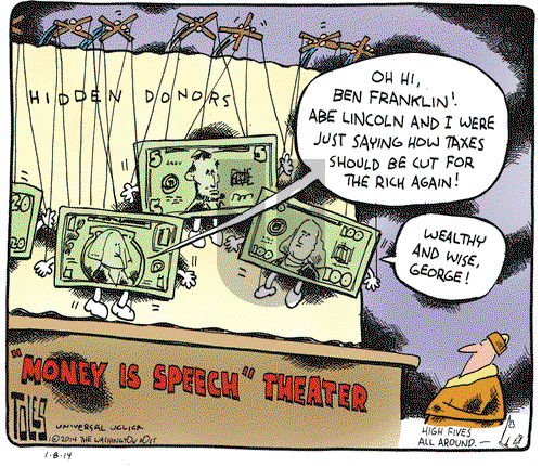 Tom Toles on Wednesday January 8, 2014 Comic Strip