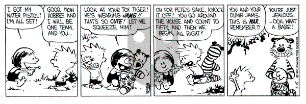 Calvin and Hobbes on Wednesday July 15, 1987 Comic Strip