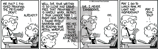 FoxTrot on Wednesday July 18, 1990 Comic Strip