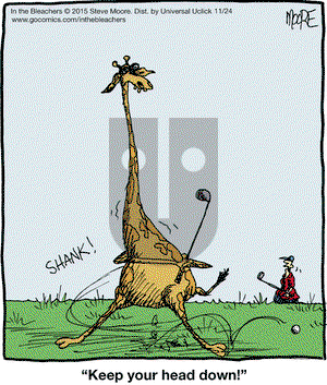 In the Bleachers on Tuesday November 24, 2015 Comic Strip