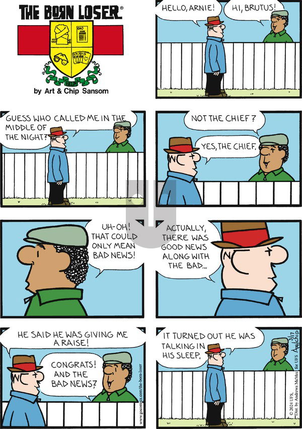 The Born Loser on Sunday March 17, 2024 Comic Strip