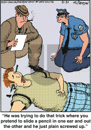 Close to Home on Tuesday May 31, 2011 Comic Strip