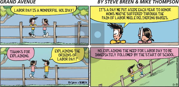 Grand Avenue on Sunday August 31, 2014 Comic Strip